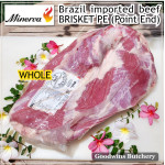 Beef BRISKET PE (Point End) frozen for smoke soup tongseng rawon semur Brazil FRIGON whole cut +/- 3 kg/pc (price/kg)